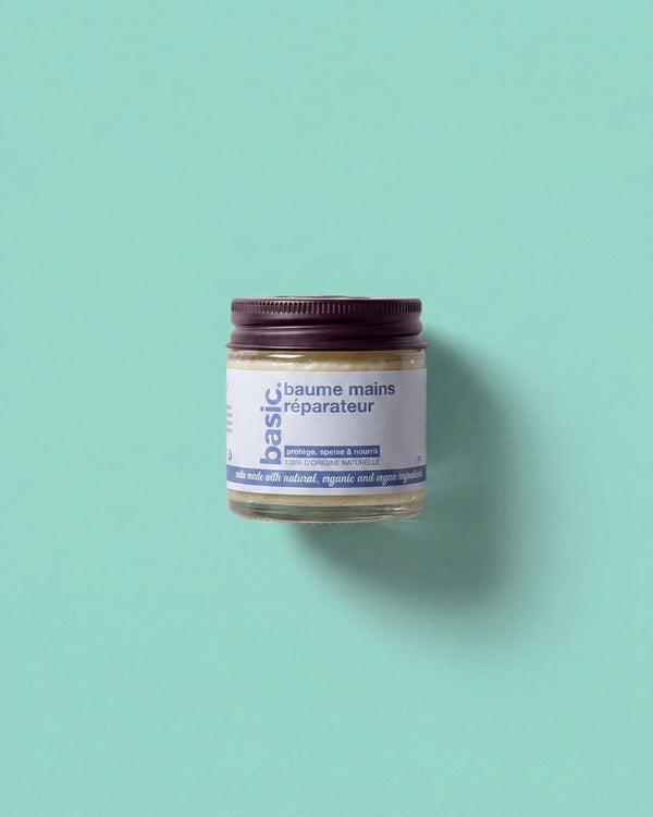 baume mains réparateur basic. - pot de soin naturel pour les mains