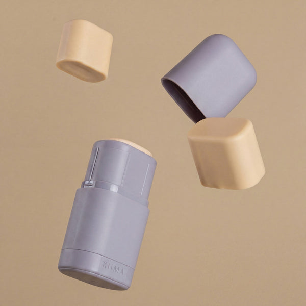 Applicateur déodorant rechargeable KIIMA mauve et recharges basic.
