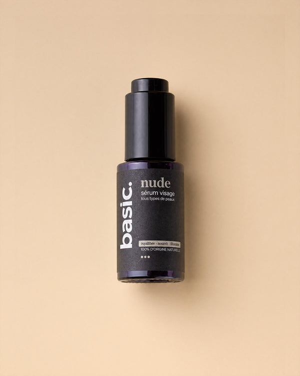 sérum visage NUDE basic. - flacon soin naturel peau normale