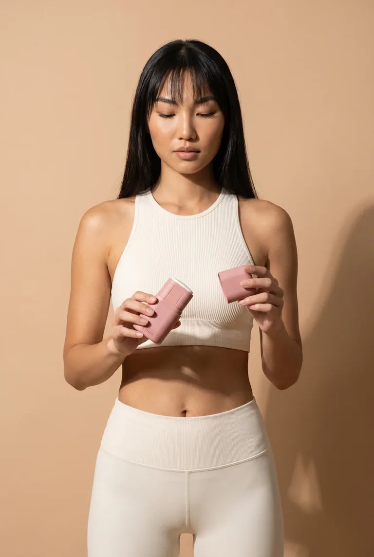 Une personne tient un applicateur KIIMA ouvert pour y insérer une recharge