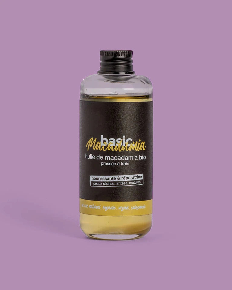 Flacon de Huile de macadamia bio basic.