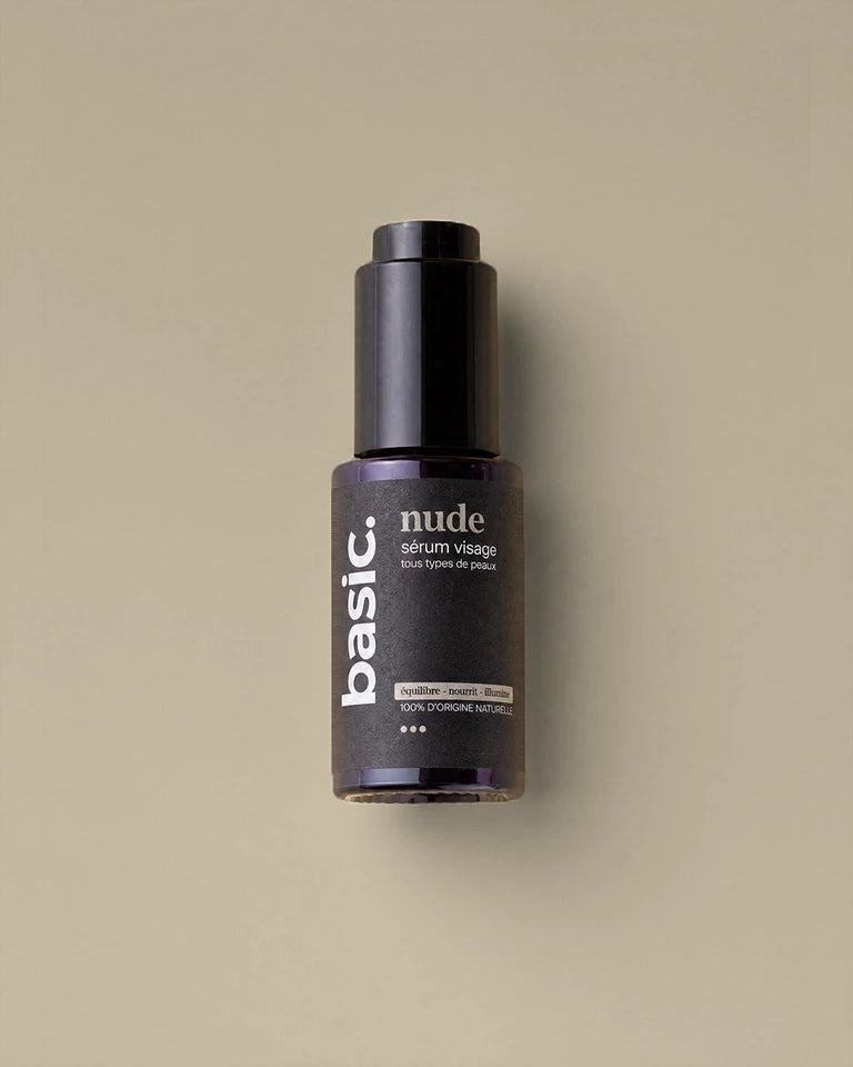 sérum visage NUDE basic. - flacon soin naturel peau normale