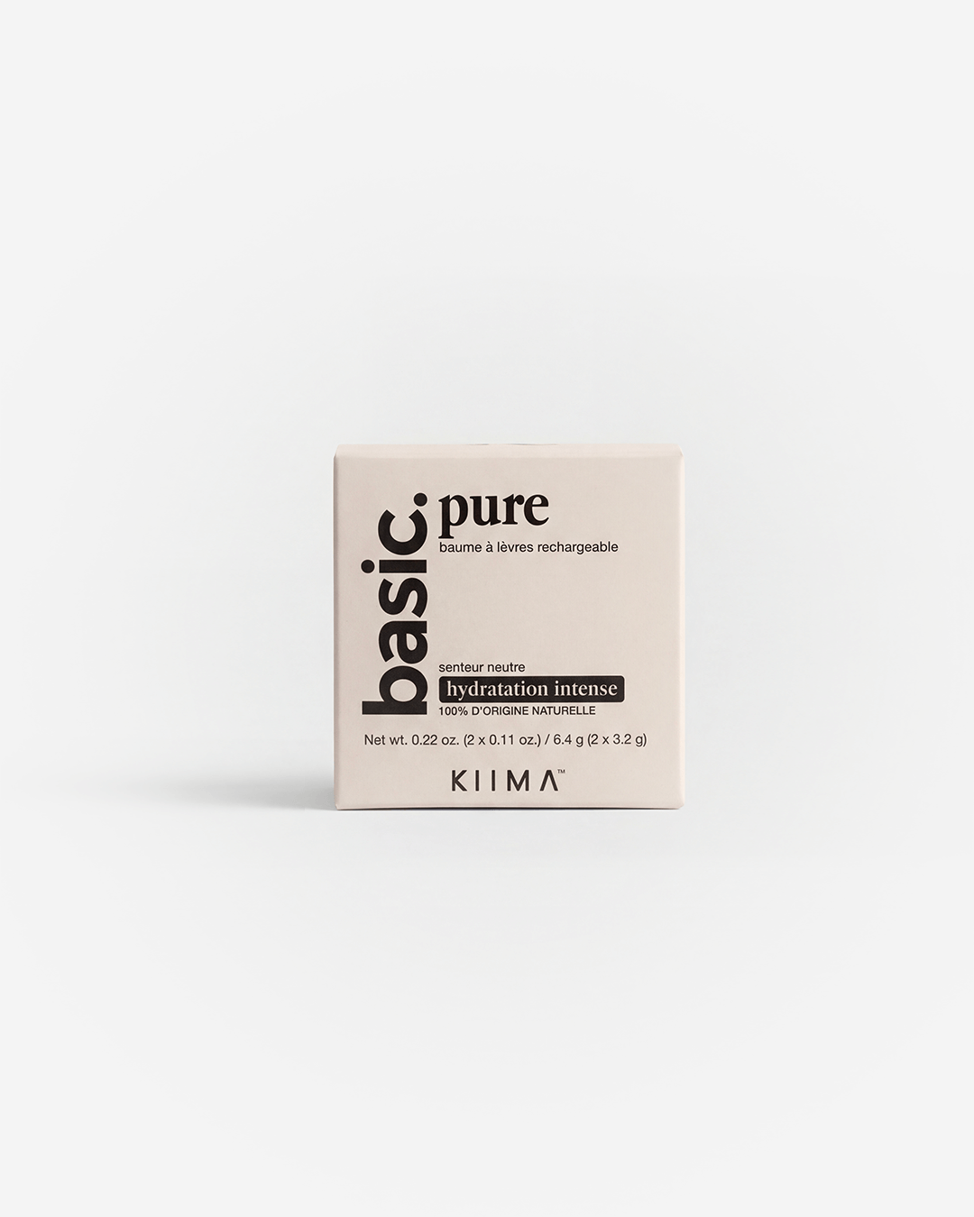 Pure baume à lèvres rechargeable basic. - pack 2 recharges packaging crème