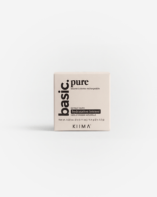 Pure baume à lèvres rechargeable basic. - pack 2 recharges packaging crème