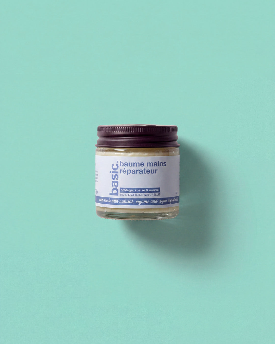 baume mains réparateur basic. - pot de soin naturel pour les mains