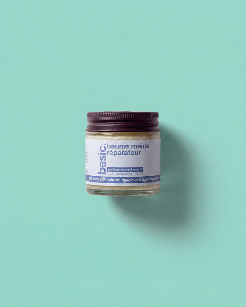 baume mains réparateur basic. - pot de soin naturel pour les mains