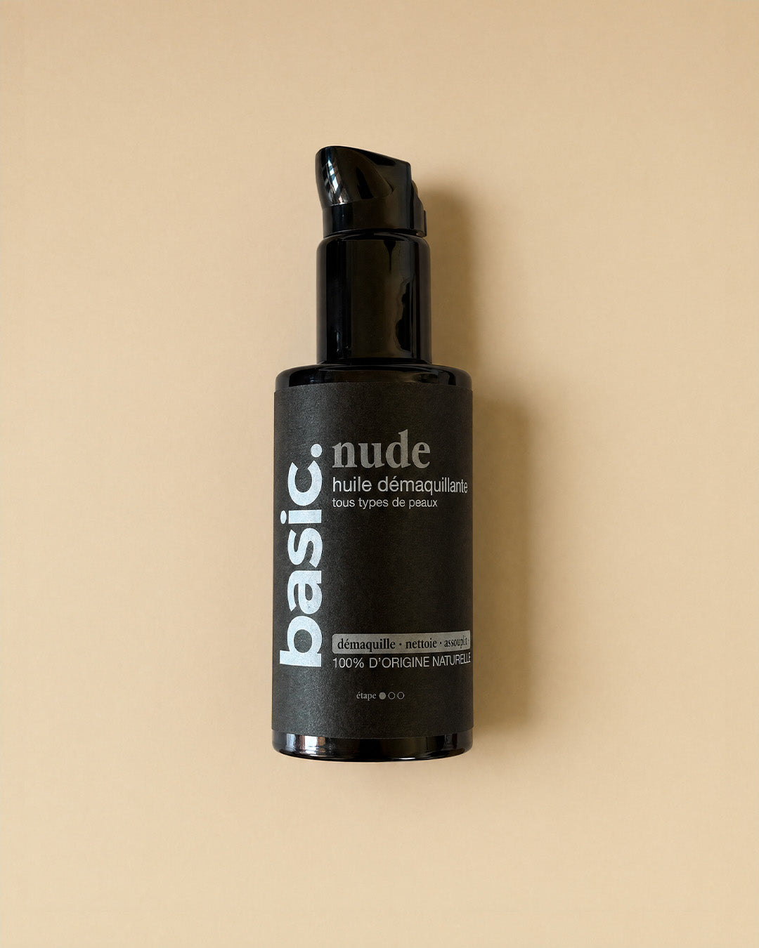 huile démaquillante basic. - flacon soin nettoyant naturel visage