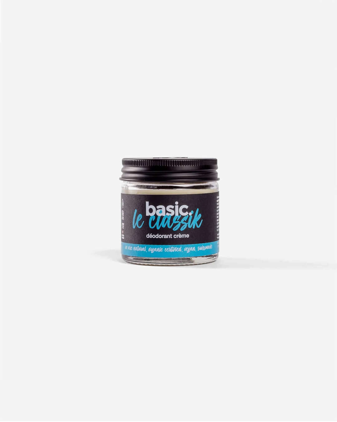 Déodorant baume naturel basic. - pot vue de face fond blanc