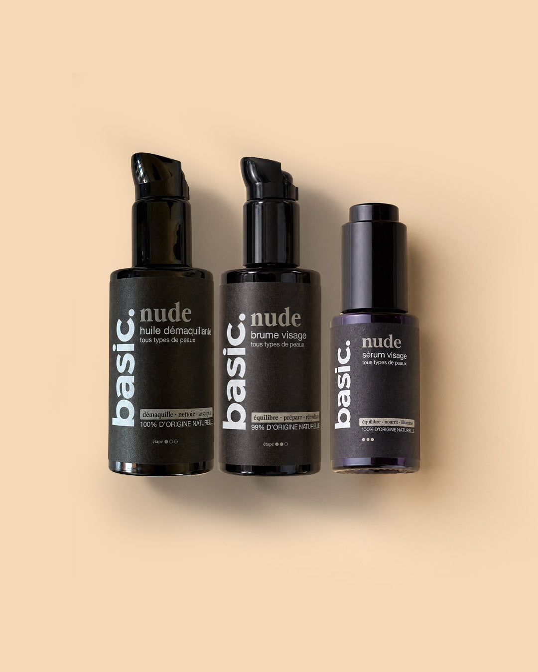 kit visage NUDE basic. - coffret soins naturels peau normale