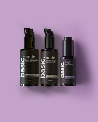 kit visage SAGE basic. - coffret soins naturels peau mature