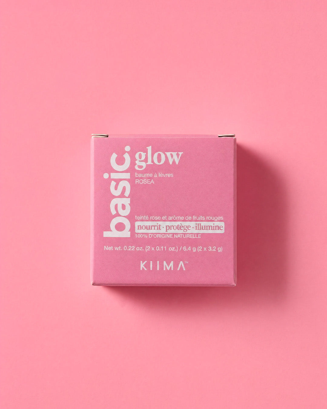 baume à lèvres glow ROSEA basic. - texture et application