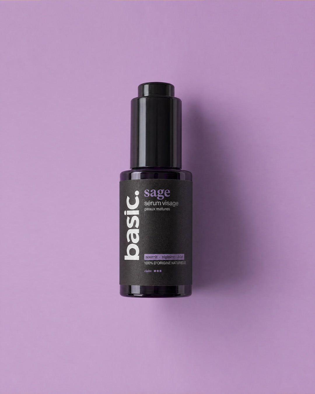 sérum visage SAGE basic. - flacon soin naturel peau mature